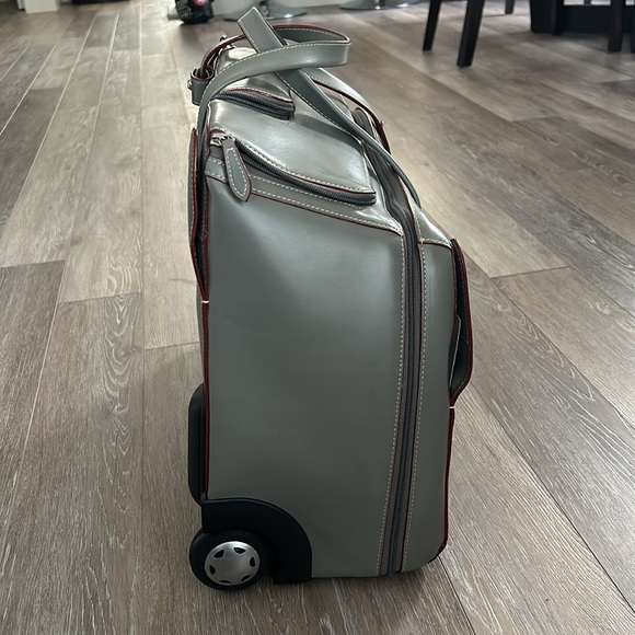 Lodis Carry On Computer Travel Bag 100% Genuine European Leather - Picture 5 of 11